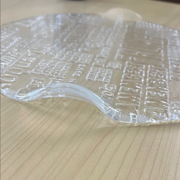 Vintage Embossed Glass Cheese Plate - Picture 3 of 4